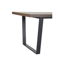 VILLE TABLE MELAMINE WALNUT MELAMINE BLACK 200x100x76 E1