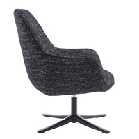 TIFFANY ARMCHAIR SWIVEL FABRIC BLACK WITH PATTERN METAL BLACK PRC
