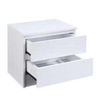 POLO NIGHTSTAND 2DRAWERS CHIPBOARD WITH MELAMINE CARTA WHITE E1 MY