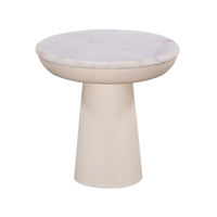 SAVY SIDE TABLE WOOD MANGO NATURAL STONE 40x40xH40cm IN