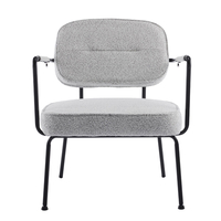 PRISLEY ARMCHAIR FABRIC CREAM METAL BLACK PRC