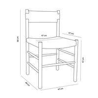 CABO CHAIR WOOD RUBBERWOOD NATURAL ROPE PRC