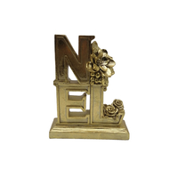XMAS NOEL DECO POLYRESIN GOLD 16x5xH19,5cm PRC