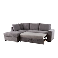 BILL SOFA BED CORNER LEFT EASY CLEAN FABRIC STONE E1 EU