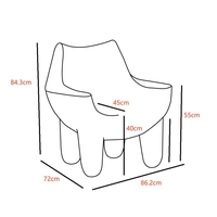 FLINTSTONE ARMCHAIR PE GREY PRC