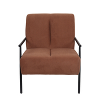 KIOTO ARMCHAIR FABRIC TERRACOTTA METAL BLACK PRC