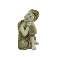 FADHI DECO BUDDHA POLYRESIN BEIGE GOLD PURPLE 9,4x