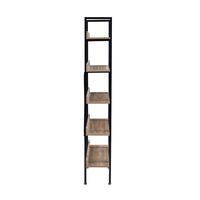 HORIZON BOOKCASE 5SHELVES CHIPBOARD WITH MELAMINE SONOMA BLACK 120x28xH170cm E1 PRC