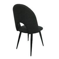 COMMODO CHAIR FABRIC BLACK METAL BLACK E1 PRC