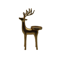 XMAS HART GOLD CANDLE HOLDER POLYRESIN GOLD 20x10x