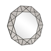DIAMANTE MIRROR WALL POLYURETHANE BLACK 80x80cm PRC