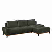NATURA SOFA BED CORNER RIGHT EASY CLEAN FABRIC OLIVE GREEN E1 EU