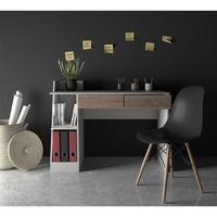 TRIGOT 2 DESK BOOKCASE MELAMINE SONOMA WHITE 110x50xH85cm E1 EU