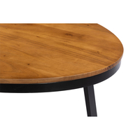 OVO COFFEE TABLE WOOD ACACIA WALNUT METAL BLACK 121x71xH44cm IN