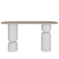 UP & DOWN CONSOLE METAL WHITE NATURAL MDF 150x45xH