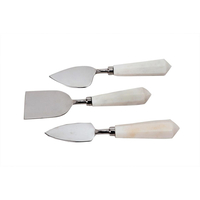 MARMO SERVING SET STEEL MARBLE WHITE 18x5xH2cm IN
