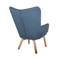 NAVONA ARMCHAIR FABRIC PETROL WOOD NATURAL E1 PRC