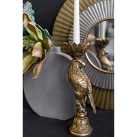 BUDGI CANDLE HOLDER POLYRESIN GOLD 13x10xH34,5cm P