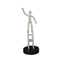 RAGEL 1 DECO FIGURE ALUMINIUM SILVER BLACK 12xH34c