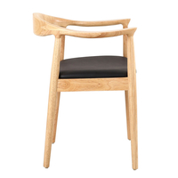 FUJI CHAIR WOOD RUBBERWOOD NATURAL BLACK FABRIC PRC