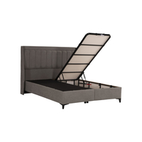 HARMONY BED WITH STORAGE AND MATTRESS FABRIC MUSHROOM 05-780 E1 TR