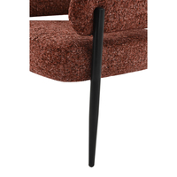 MORITZ ARMCHAIR FABRIC TERRACOTTA METAL BLACK E1 PR