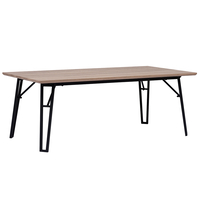 KAISER COFFEE TABLE CHIPBOARD WITH MELAMINE CARTA OAK LIGHT BLACK 120x60xH45cm E1 PRC