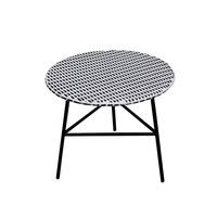 GRANADA COFFEE TABLE PE WOVEN BLACK WHITE 65x65xH56cm PRC