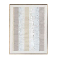 EVIK PAINTING DECORATIVE 60x80x4 CANVAS WHITE BEIGE GREY WOOD NATURAL