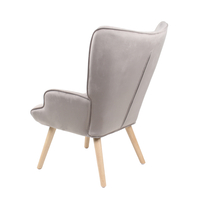 AMICA ARMCHAIR FABRIC BEIGE WOOD NATURAL E1 PRC