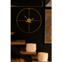 TEMPUS CLOCK WALL METAL GOLD D60xH6,5cm PRC