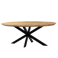 SKORPIO TABLE WOOD MANGO WALNUT METAL BLACK IN