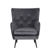 SERPATINA ARMCHAIR FABRIC GREY METAL BLACK E1 PRC