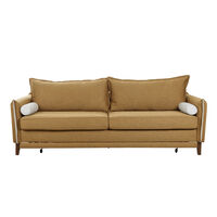 COMMODO SOFA BED 3SEAT EASY CLEAN FABRIC CAMEL BEIGE E1 EU