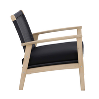 SALSA ARMCHAIR FABRIC BLACK 74,5x73xH75,8cm VN
