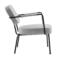 PRISLEY ARMCHAIR FABRIC CREAM METAL BLACK PRC
