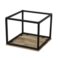 QUADRO COFFEE TABLE SET 3PCS WOOD MANGO NATURAL METAL BLACK 110x60xH45cm IN
