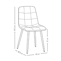 NATURE CHAIR FABRIC PETROL METAL BLACK PRC