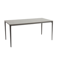 BATON TABLE ALUMINIUM GREY DARK 160x80xH75cm PRC