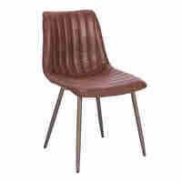 STRIPES CHAIR FABRIC BROWN GUNMETAL METAL PRC