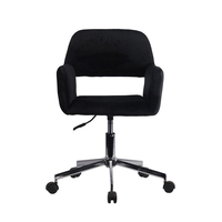 IDOLS CHAIR DESK FABRIC BLACK METAL 56,5x54,5xH88cm E1 PRC