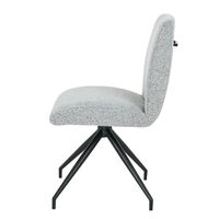 ARM CHAIR FABRIC GREY LIGHT METAL BLACK MAT E1 PRC