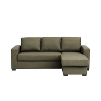 ALDO CRISTIANO SOFA BED REVERSABLE CORNER EASY CLEAN FABRIC OLIVE GREEN R454 E1 EU