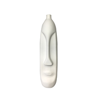 BARIK WHITE VASE POLYRESIN WHITE D10xH38cm PRC
