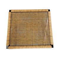 ATLAS LUGGAGE RACK PE RATTAN NATURAL METAL PRC