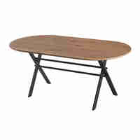 METRON TABLE CHIPBOARD WITH MELAMINE CARTA SONOMA METAL BLACK PRC
