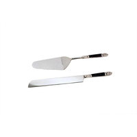 ROYAL SERVING SET STEEL RESIN BLACK 29x6xH2cm IN