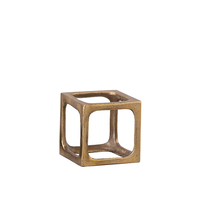 CUBO DECO ALUMINIUM GOLD 10,5x10,5xH10,5cm IN