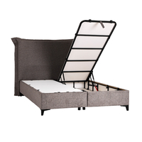 LONGWAVE BED WITH STORAGE (FOR MATTRESS 160x200cm) FABRIC GREY 34-900 E1 TR