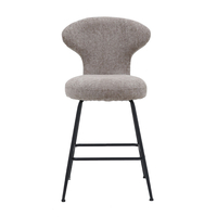 FUNGO STOOL BAR FABRIC BEIGE METAL BLACK E1 PRC